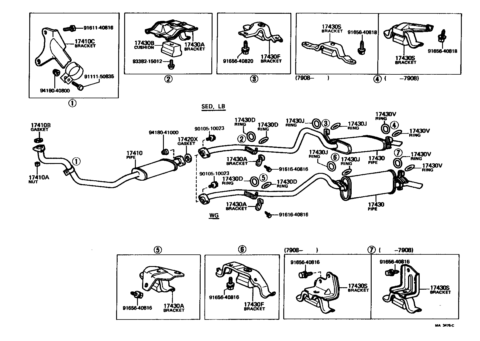 17430-35030 PIPE ASSY, EXHAUST, TAIL product image