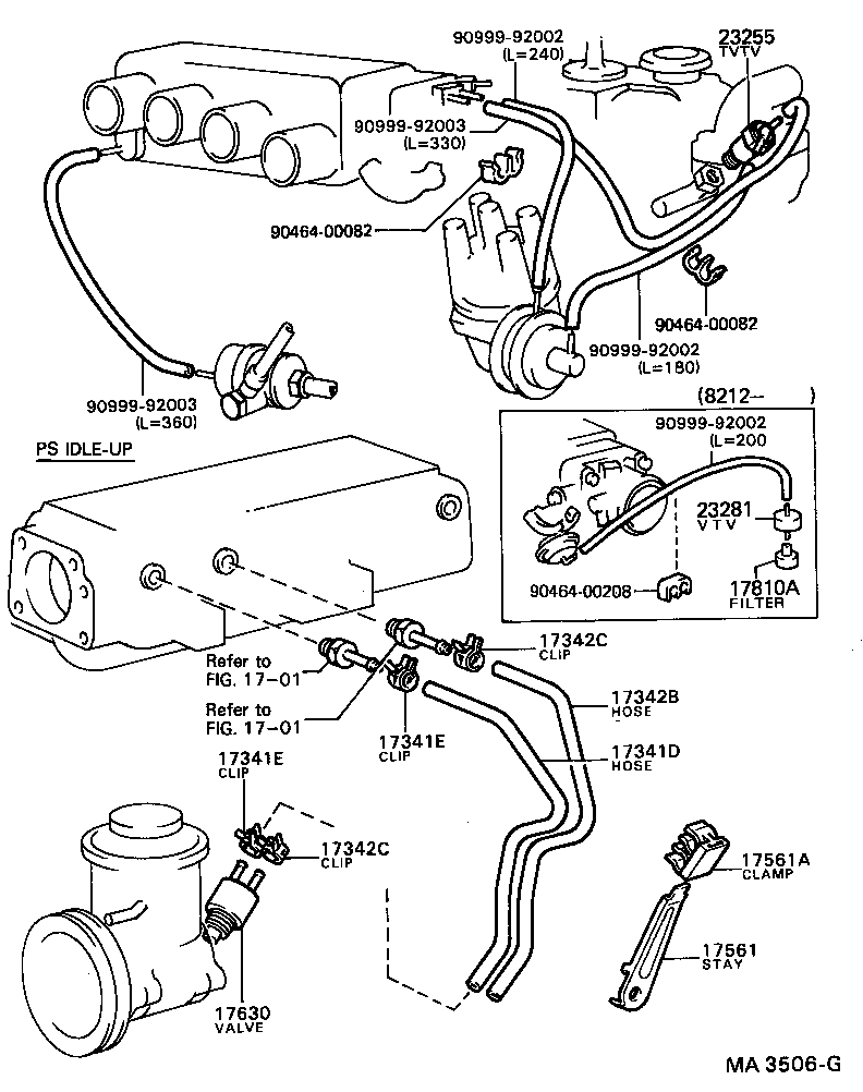 17303-73071 PIPE SUB-ASSY, AIR, NO.1 product image