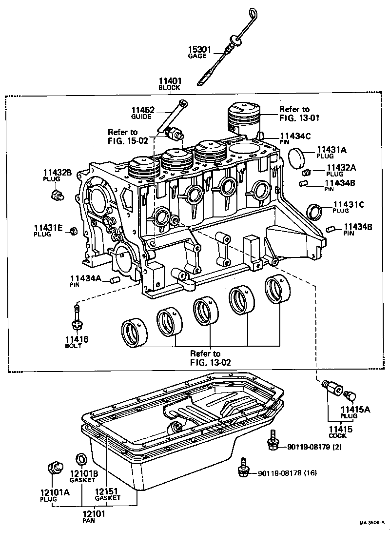 90116-08121 BOLT, STUD(FOR TIMING CHAIN COVER SET) product image