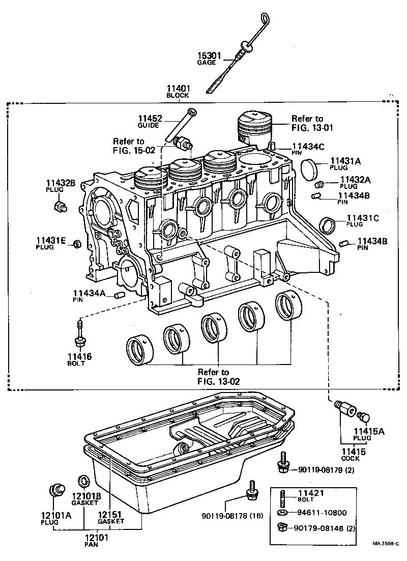 11401-29235 BLOCK SUB-ASSY, CYLINDER product image