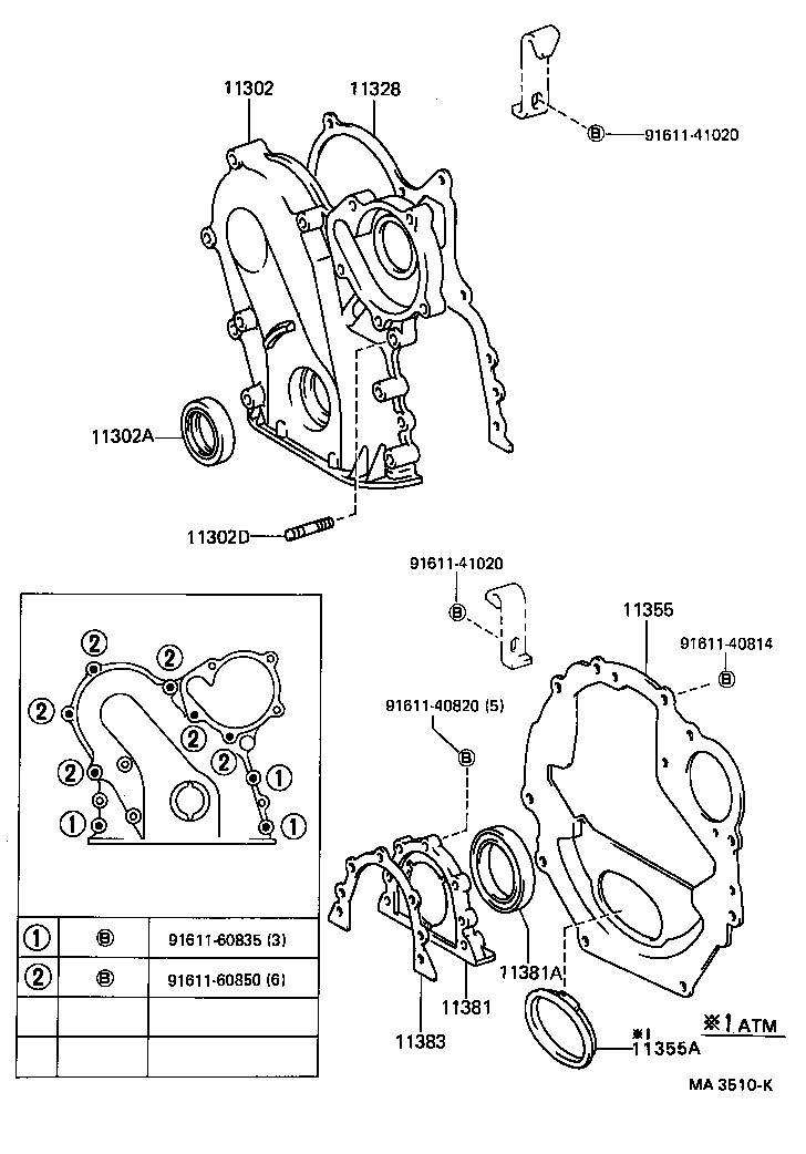 92132-60828 BOLT,STUD(FOR TIMING GEAR CASE) product image