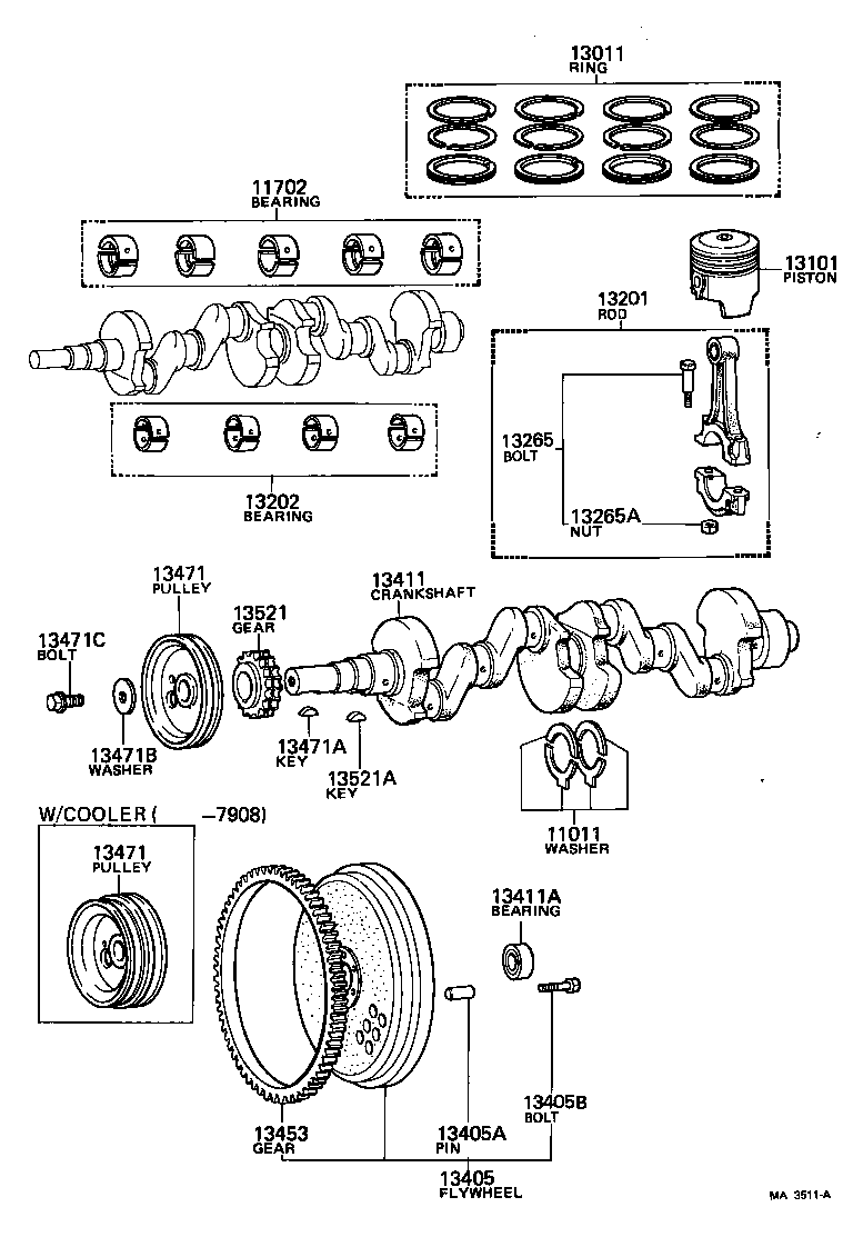 11705-33012 BEARING SET, CRANKSHAFT product image