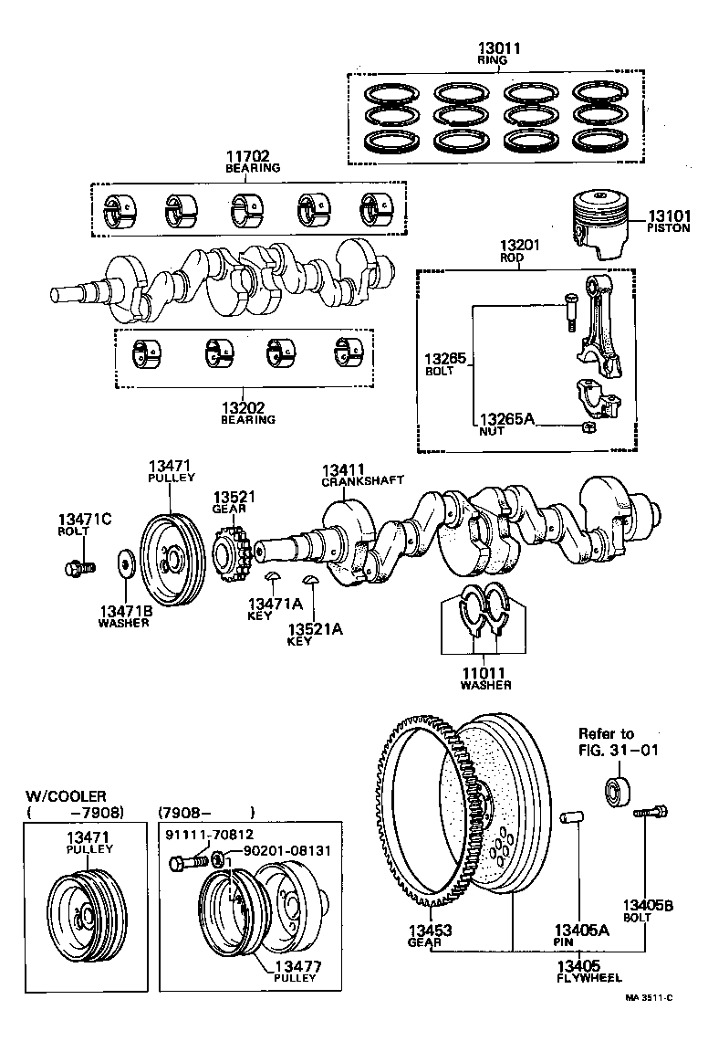 13013-34040 RING SET, PISTON product image