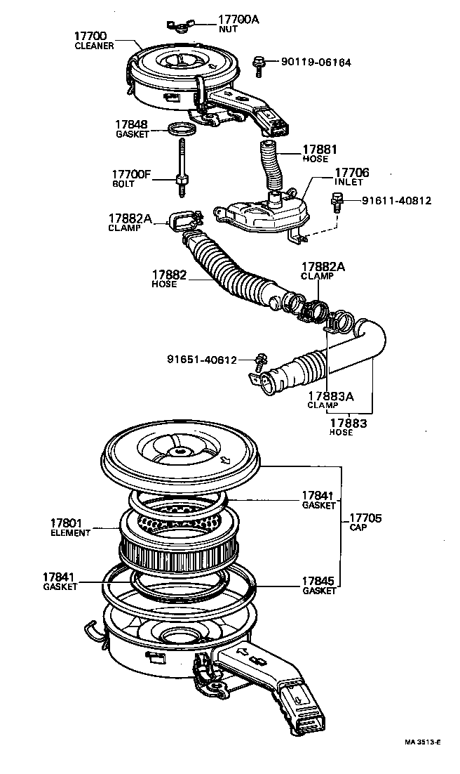 17705-31033 CAP SUB-ASSY, AIR CLEANER product image