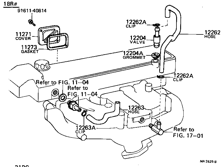 12261-31020 HOSE, VENTILATION, NO.3 product image