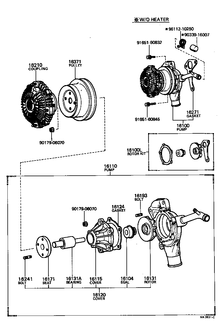 90345-54005 PLUG, W/HEAD TAPER SCREW product image