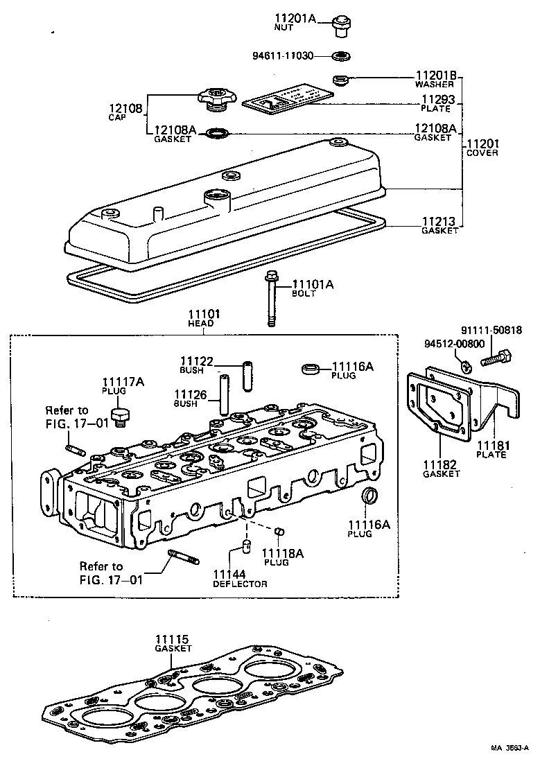 11101-49146 HEAD SUB-ASSY, CYLINDER product image