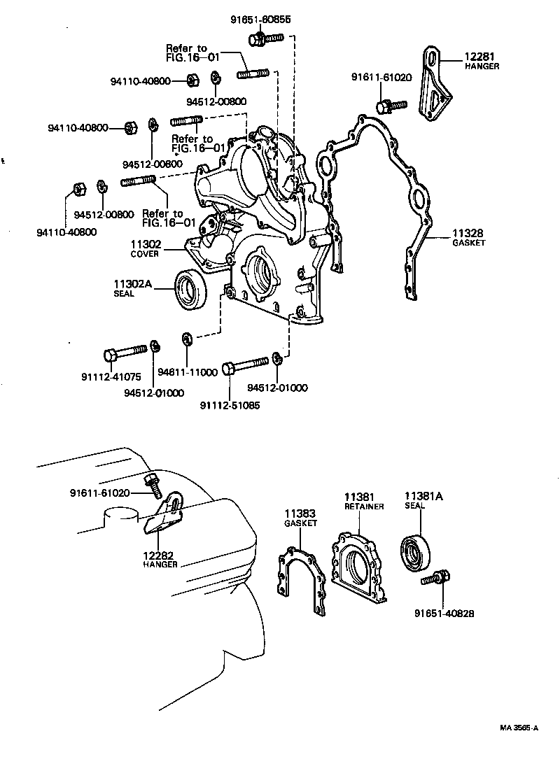 11321-52011 COVER SUB-ASSY, TIMING CHAIN OR BELT product image