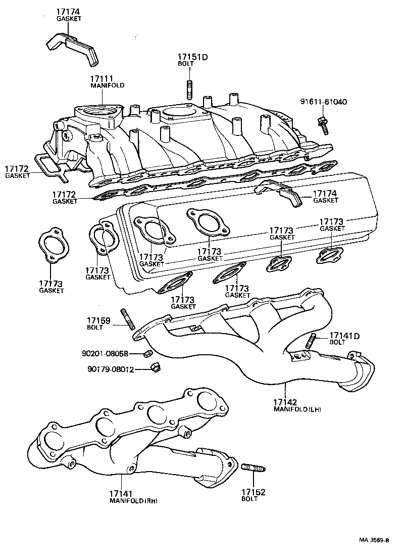 17101-52010 MANIFOLD, INTAKE product image