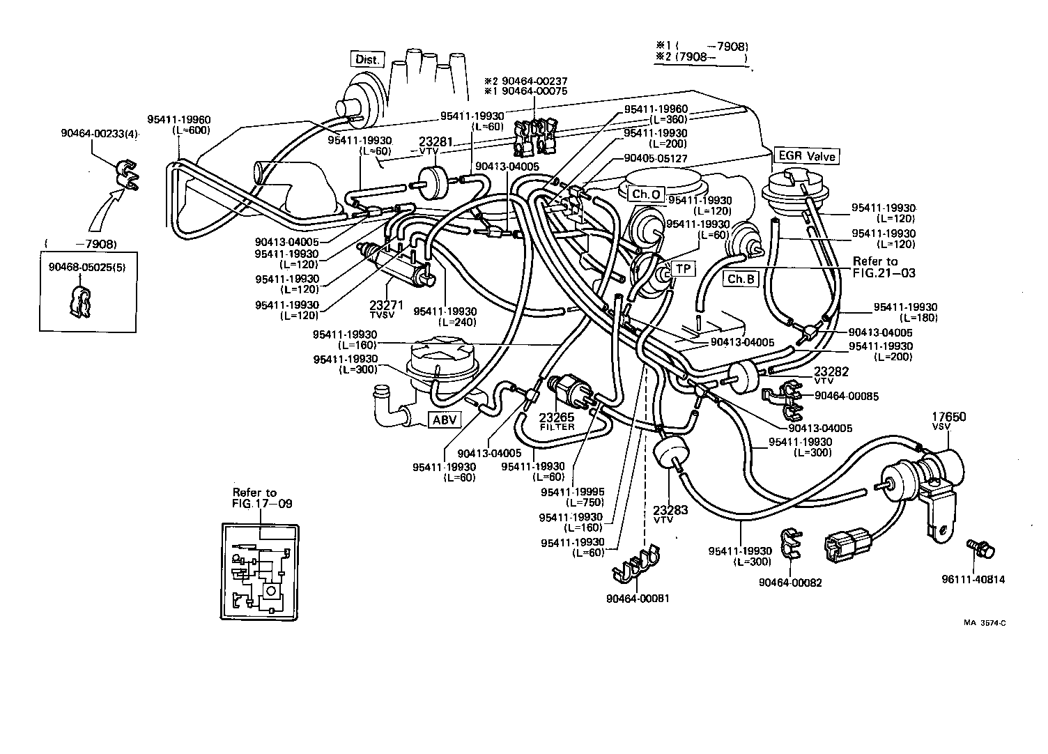89570-26010 VALVE ASSY, VACUUM SWITCHING product image