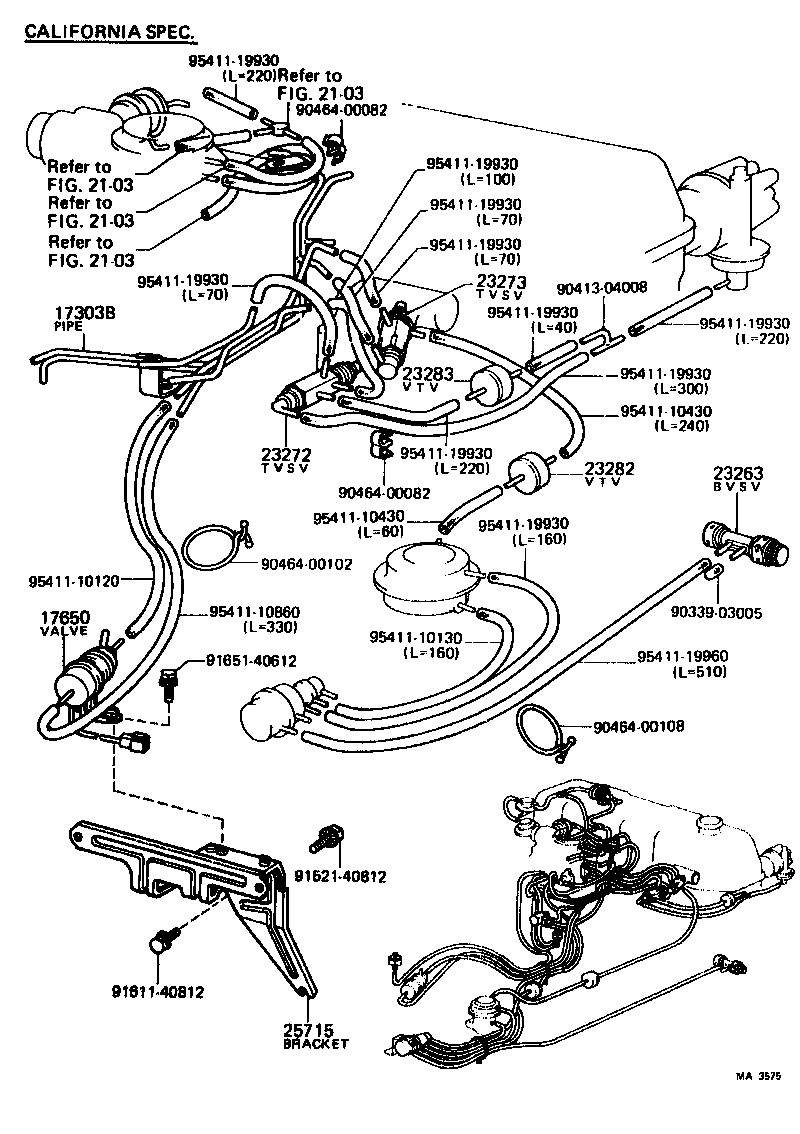 17650-34080 VALVE ASSY, VACUUM SWITCHING product image