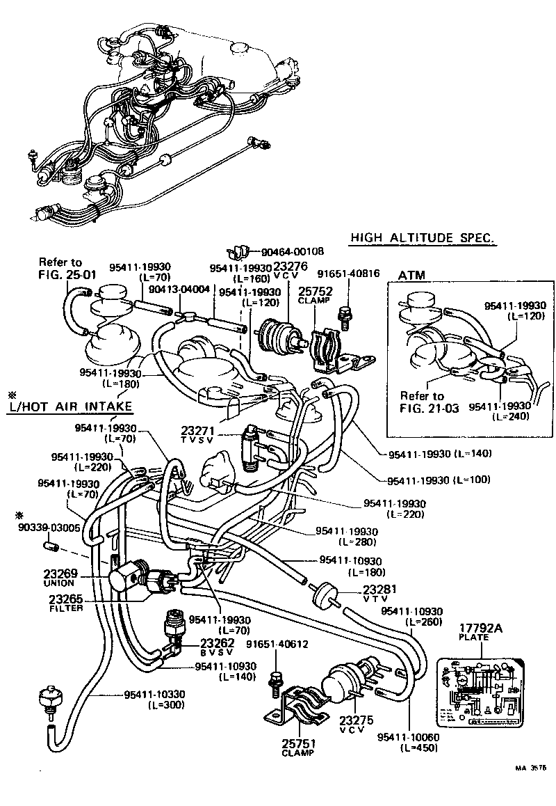 17650-34080 VALVE ASSY, VACUUM SWITCHING product image