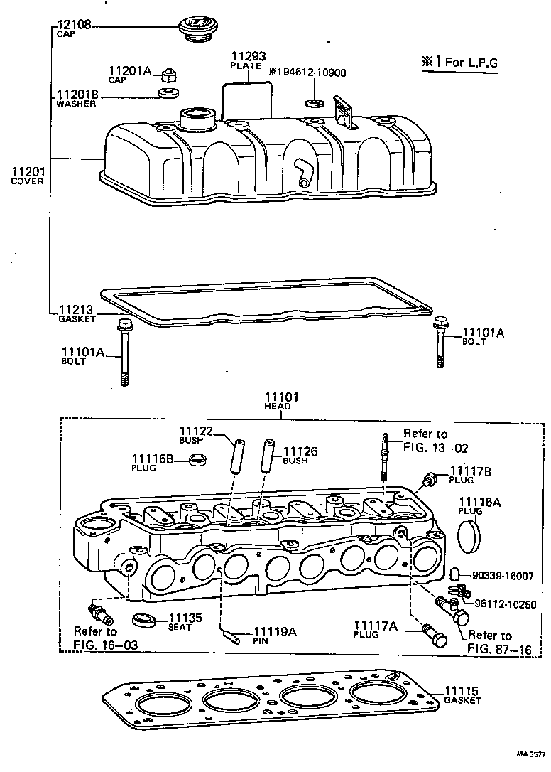 11101-39107 HEAD SUB-ASSY, CYLINDER product image