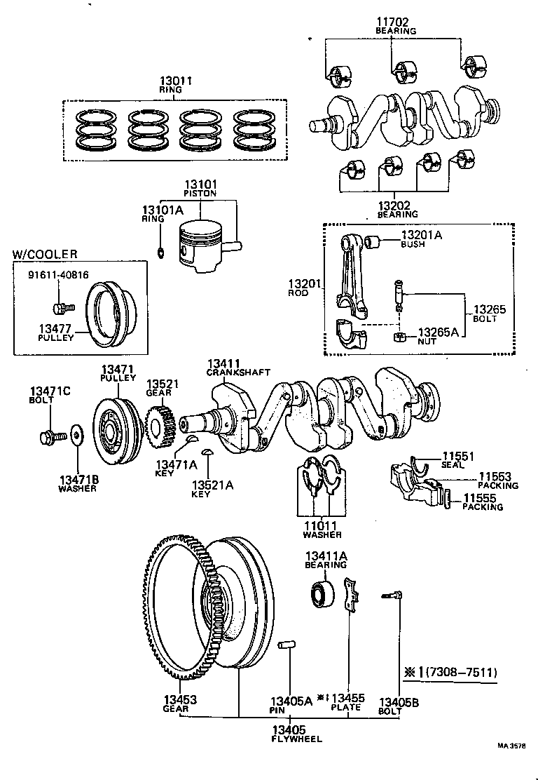 11014-31020 WASHER SET, CRANKSHAFT THRUST product image