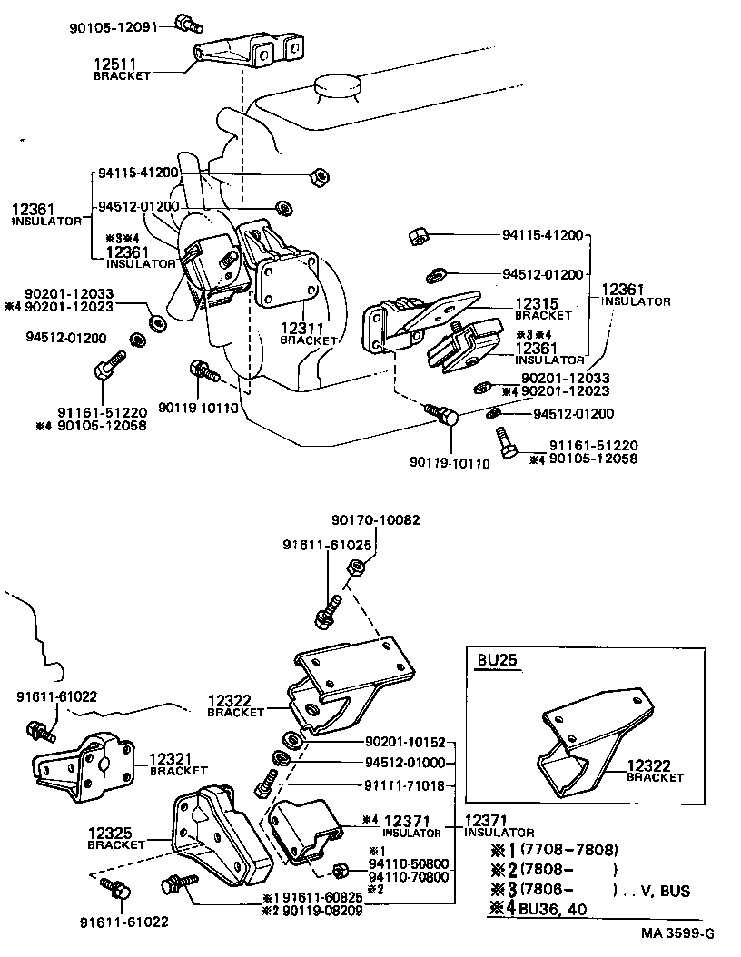12361-56040 INSULATOR, ENGINE MOUNTING, FRONT product image