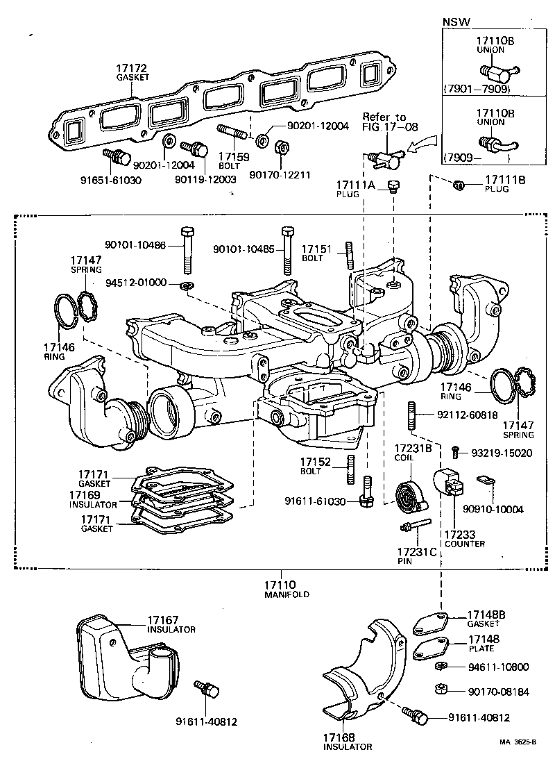 17100-60161 MANIFOLD ASSY product image