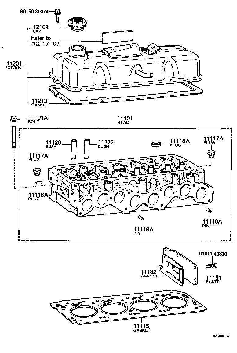 11101-39375 HEAD SUB-ASSY, CYLINDER product image
