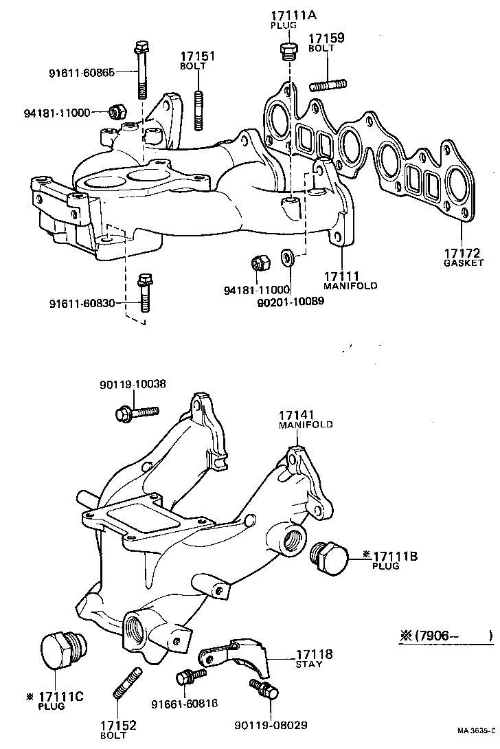 17118-14010 STAY, MANIFOLD product image