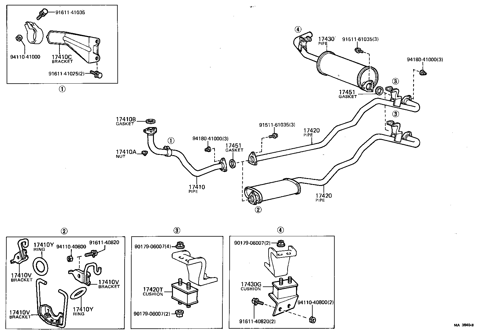 17430-61060 PIPE ASSY, EXHAUST, TAIL product image