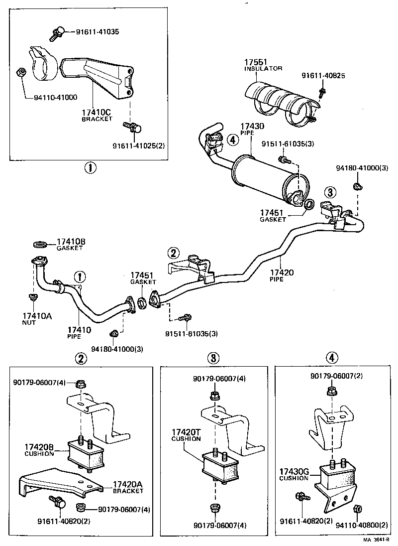 17430-61060 PIPE ASSY, EXHAUST, TAIL product image