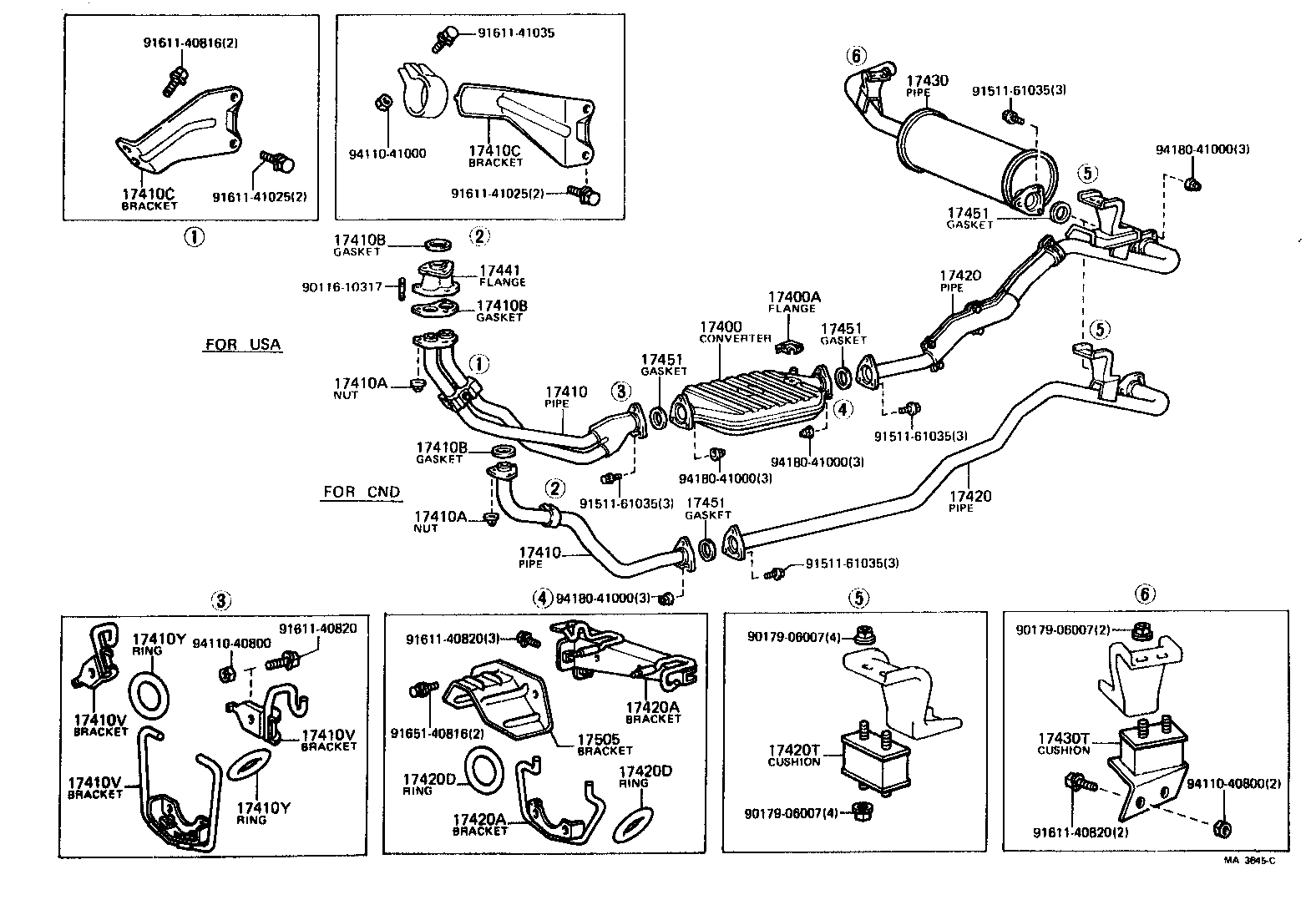 17430-61090 PIPE ASSY, EXHAUST, TAIL product image
