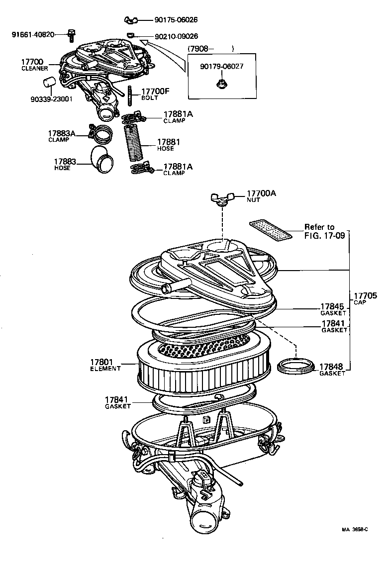 17705-60250 CAP SUB-ASSY, AIR CLEANER product image