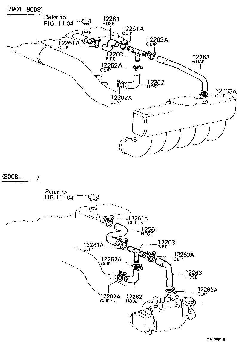 Toyota 90467-19122 CLIP(FOR VENTILATION HOSE)