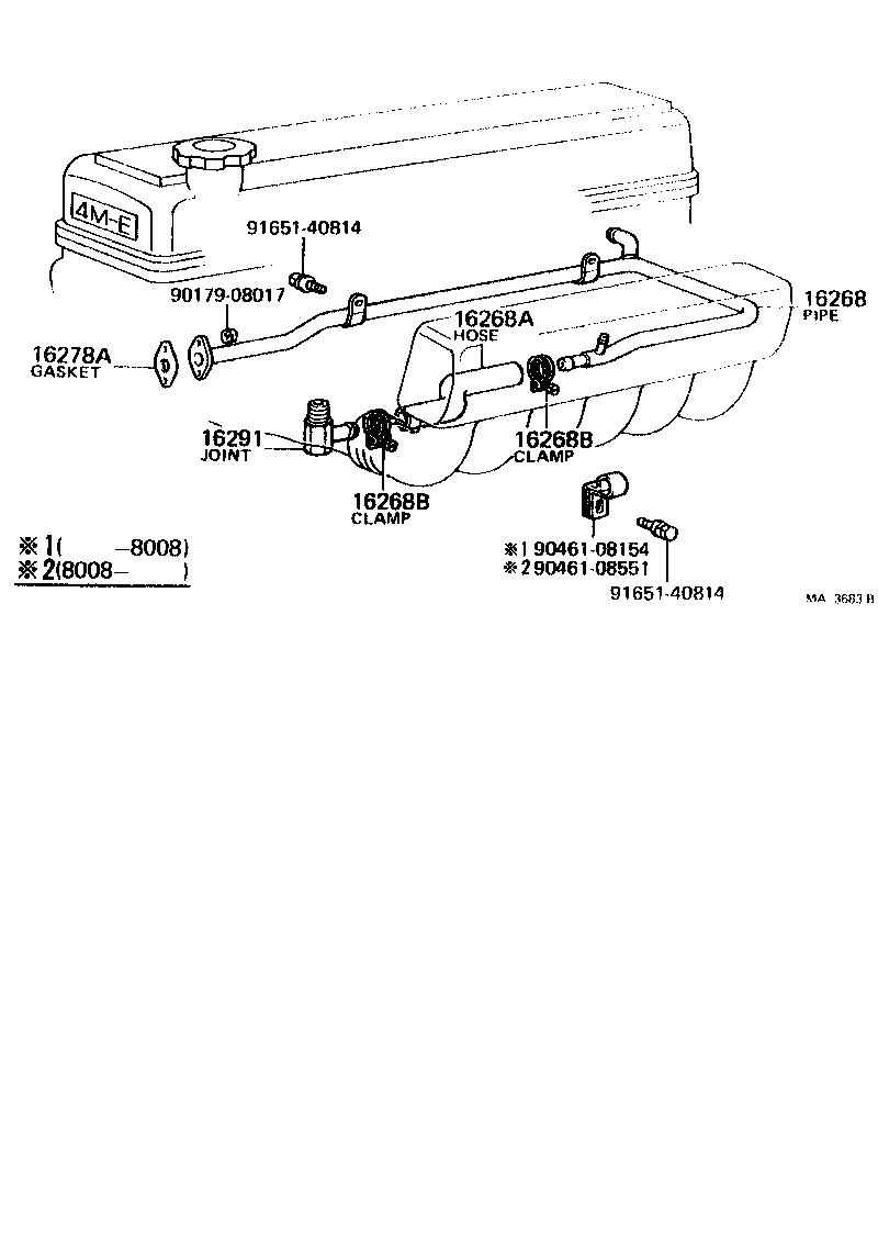 Toyota 90445-12730 HOSE OR PIPE(FOR RADIATOR RESERVE TANK)