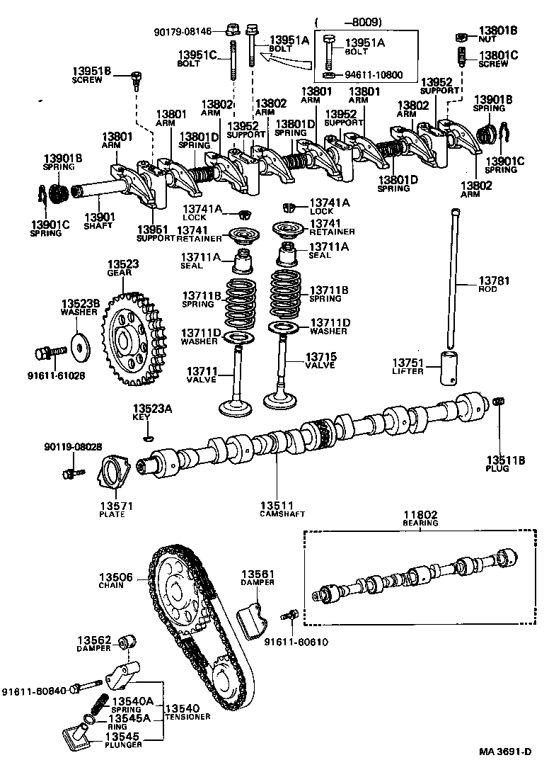 13511-44040 CAMSHAFT product image