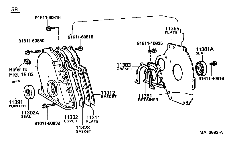 11301-48014 CASE SUB-ASSY, TIMING GEAR product image