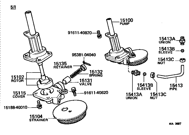 15012-44030 COVER, OIL PUMP product image