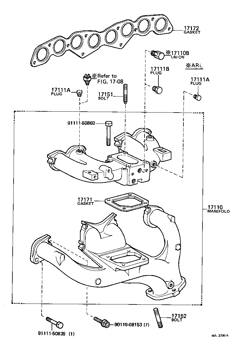 17110-44074 MANIFOLD ASSY product image