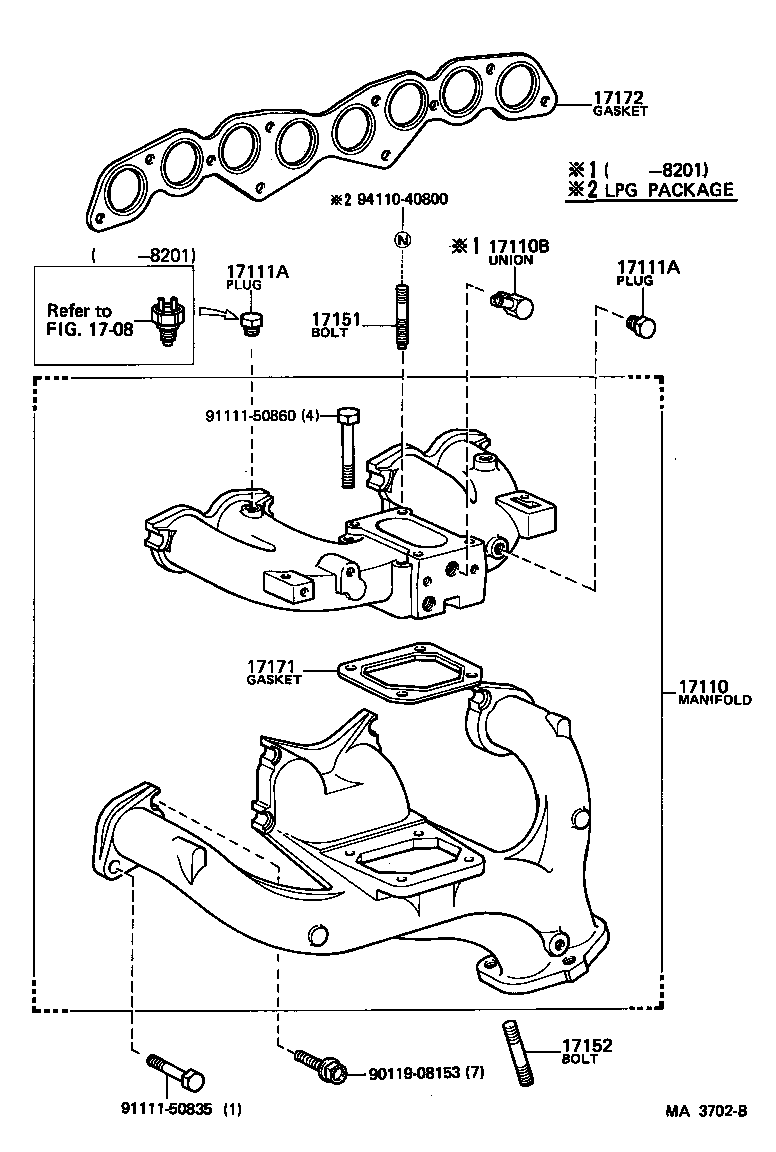 17111-56090 MANIFOLD, INTAKE product image