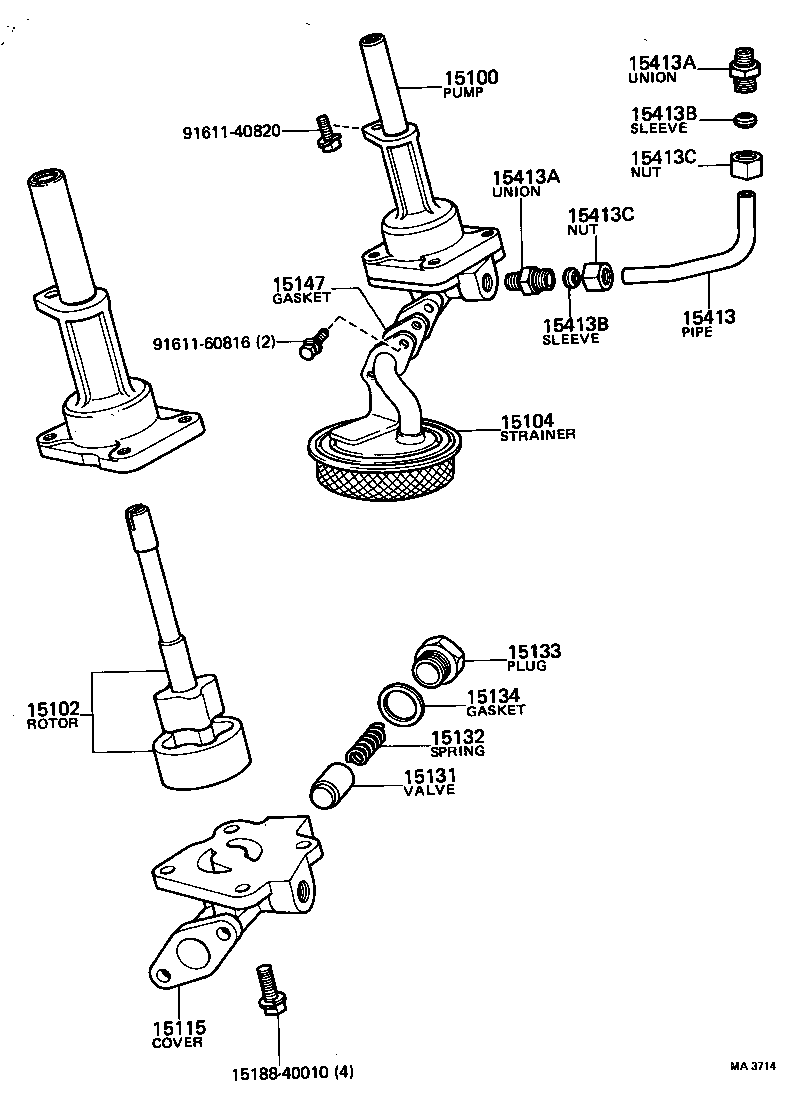 15147-40020 GASKET, OIL STRAINER product image