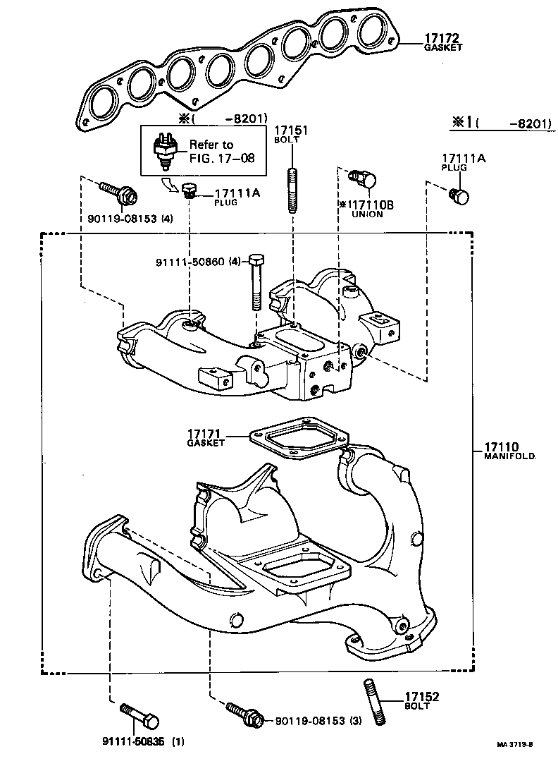 17110-44161 MANIFOLD ASSY product image