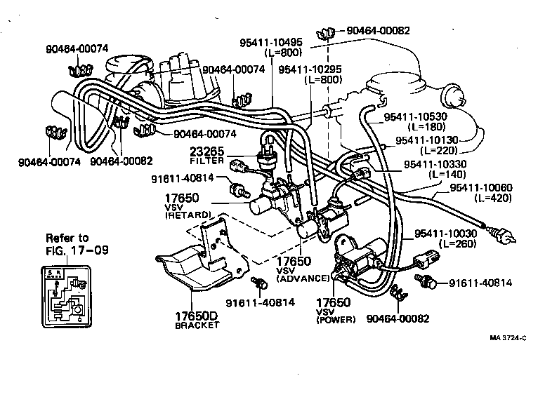 17303-44010 PIPE SUB-ASSY, AIR, NO.1 product image