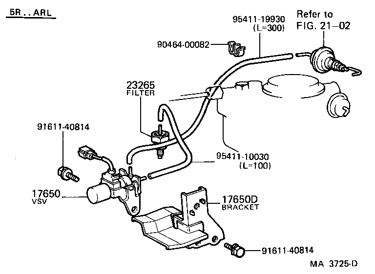 89570-25010 VALVE ASSY, VACUUM SWITCHING product image