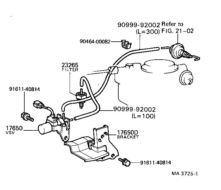 21999-44010 BRACKET, VACUUM SWITCHING VALVE product image