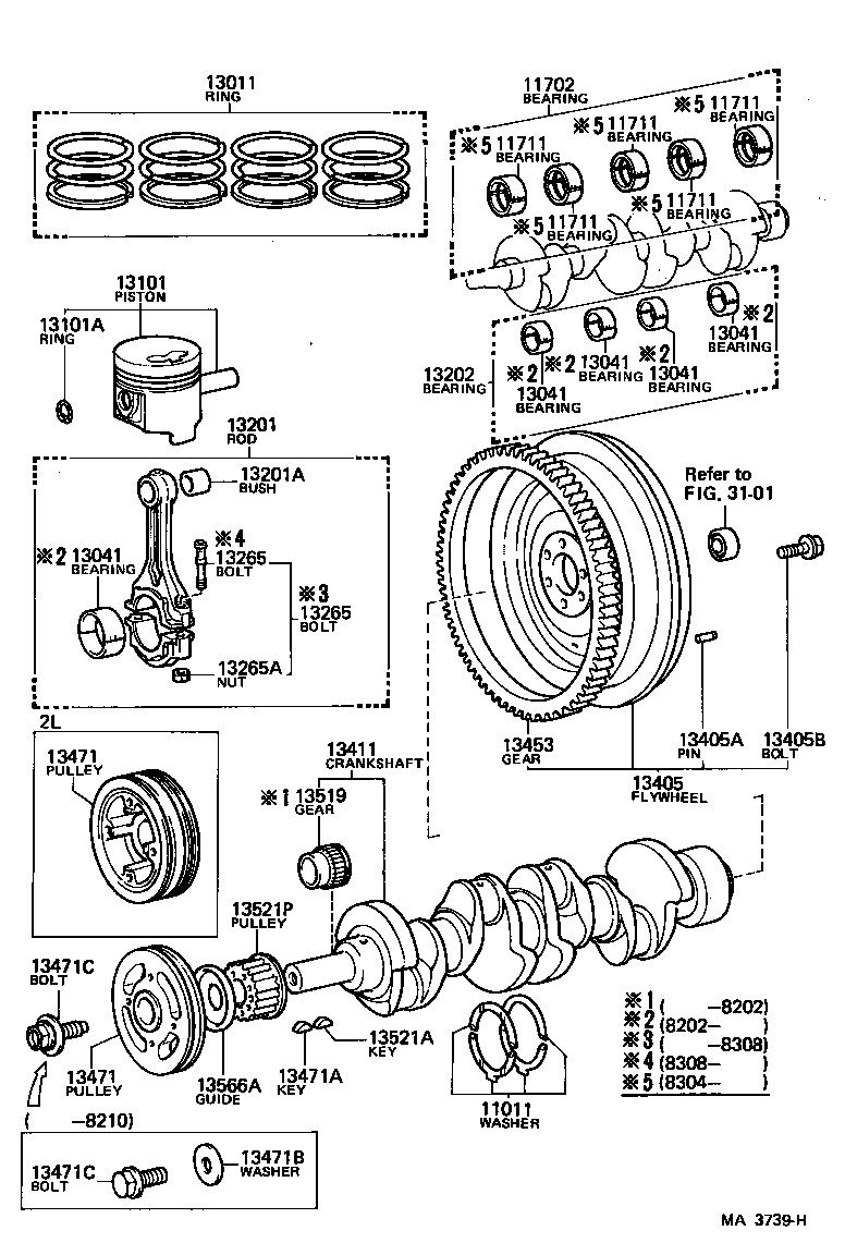 90170-11008 NUT, HEXAGON(FOR CONNECTING ROD BOLT) product image