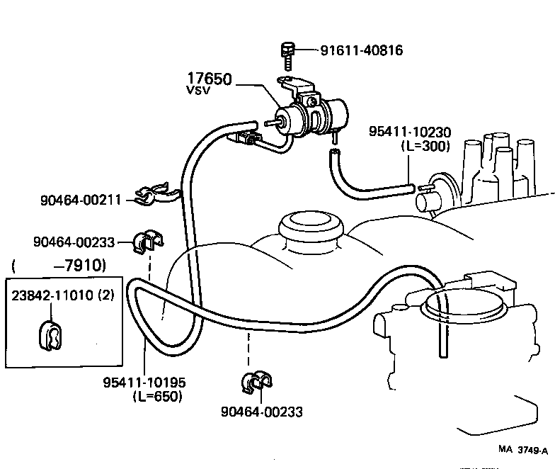 17303-31030 PIPE SUB-ASSY, AIR, NO.1 product image