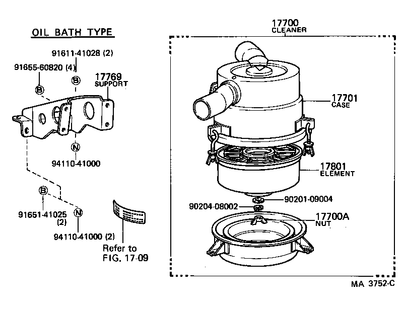 17705-44163 CAP SUB-ASSY, AIR CLEANER product image