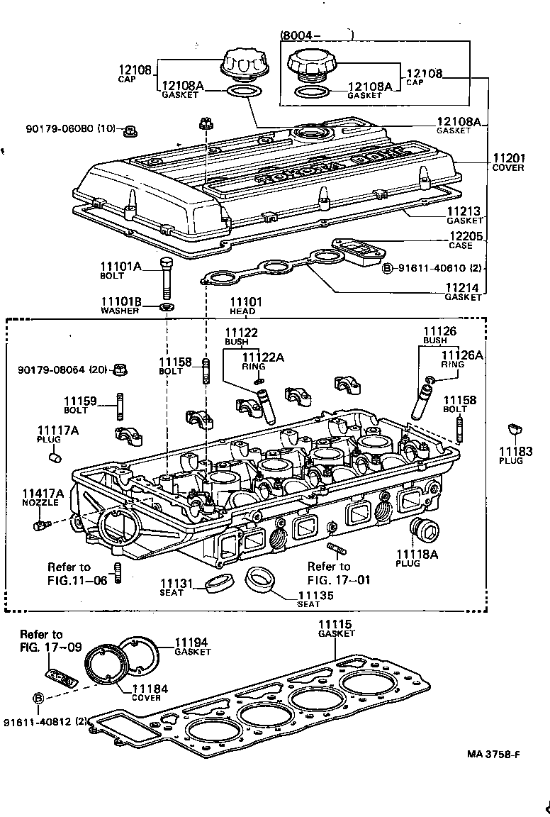 11101-19096 HEAD SUB-ASSY, CYLINDER product image