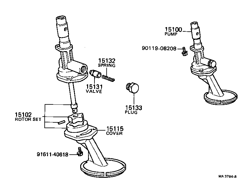 15104-54030 STRAINER SUB-ASSY, OIL product image