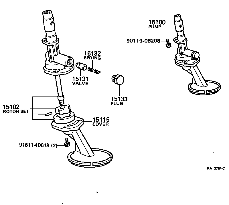 15100-64010 PUMP ASSY, OIL product image