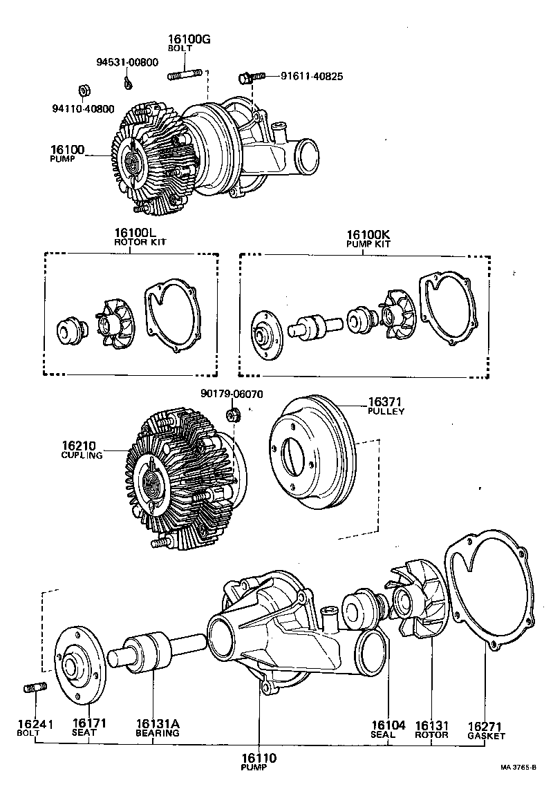 04162-34010 ROTOR KIT, WATER PUMP product image