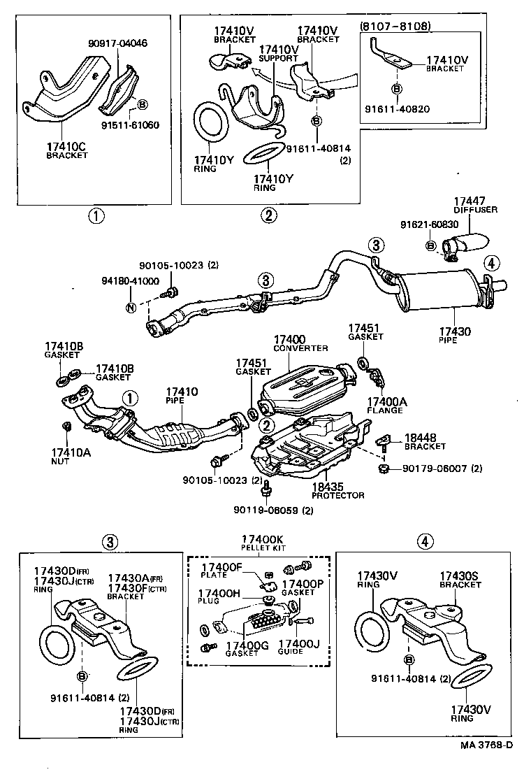 17430-26440 PIPE ASSY, EXHAUST, TAIL product image