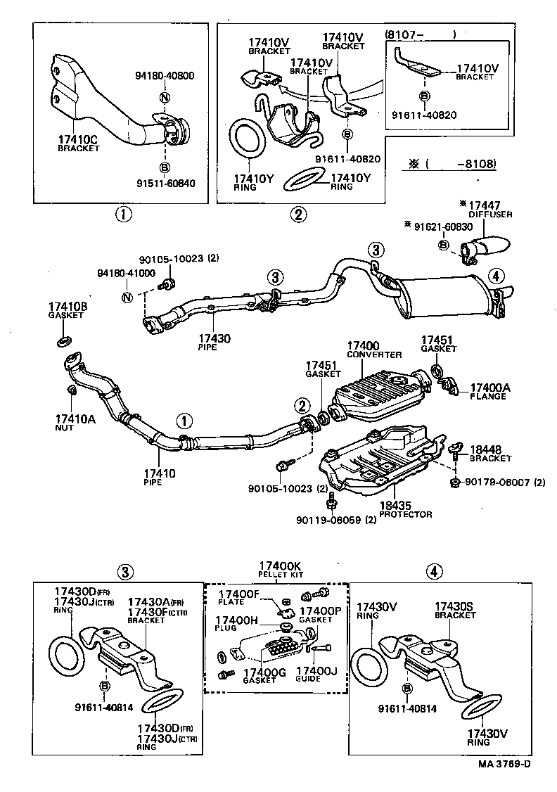 17430-26440 PIPE ASSY, EXHAUST, TAIL product image