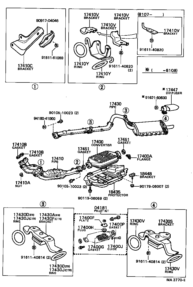 17430-26440 PIPE ASSY, EXHAUST, TAIL product image