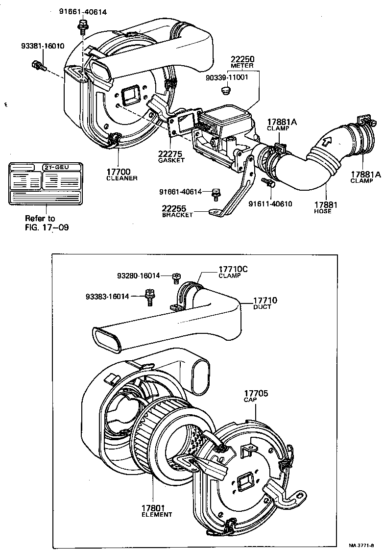 17700-13071 CLEANER ASSY, AIR product image