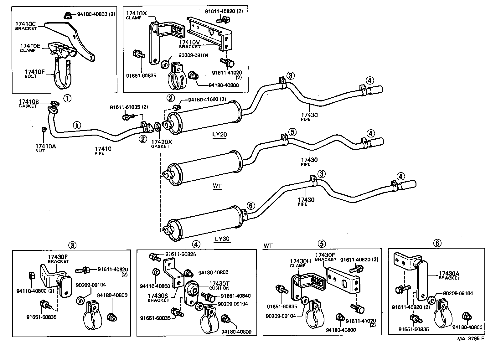 17430-48010 PIPE ASSY, EXHAUST, TAIL product image